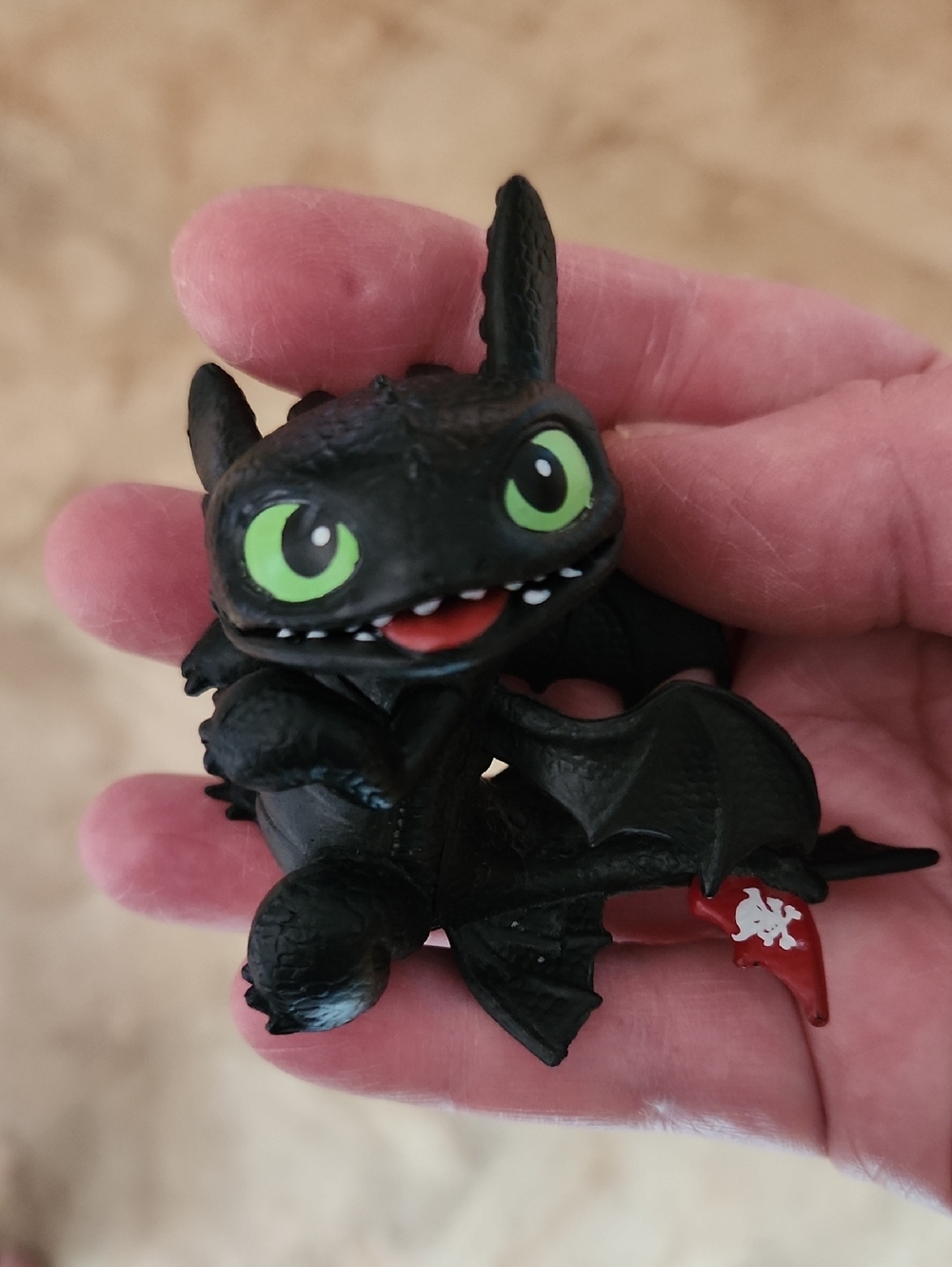Toothless Black Dragon Figure Toy with Green Eyes - Kids Toy- Collectible